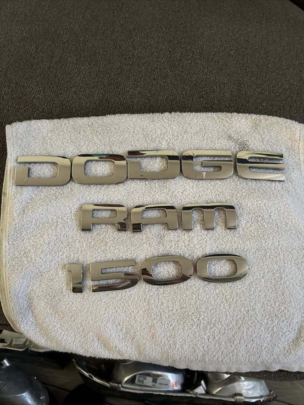 Dodge Ram 1500 Chrome Tailgate Lettering 2002-2008 Emblem Badge Set OEM USED